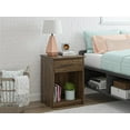 Mainstays Classic Nightstand with Drawer, Walnut