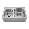 thumbnail image 2 of Whitehaus WHNAPD3322 Noah Double Bowl Apron Front Kitchen Sink Stainless Steel, 2 of 2