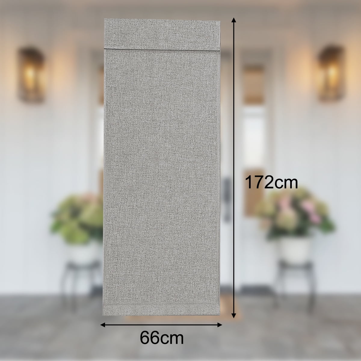 Blackout French Door Blinds For Glass Door Window, Light Blocking Privacy Door Window Drapes For Front Door - Style 2