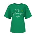 thumbnail image 4 of LUOGENLI T-shirts pour Femmes pour la Saint-Patrick et T-Shirt de Mode Imprimé à Manches Courtes pour Femmes T-shirts pour Femmes T-Shirt Graphique Saint-Valentin Vert G, 4 of 5