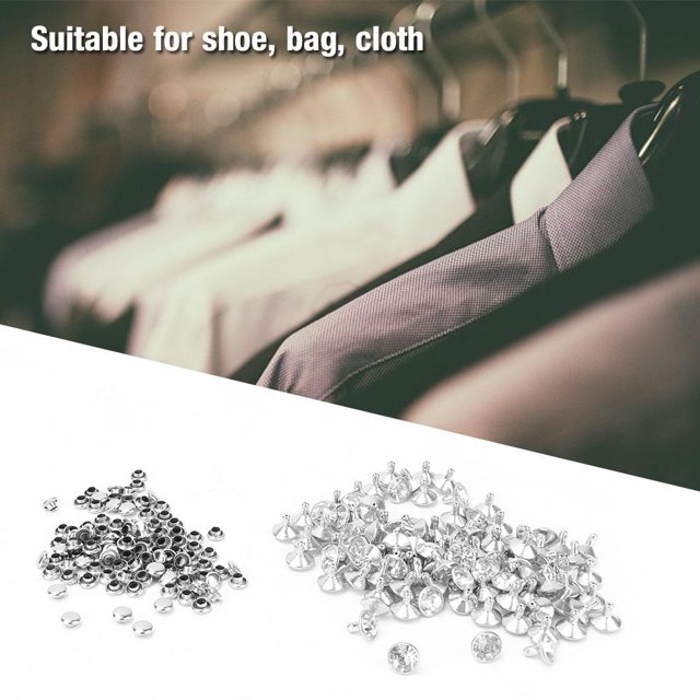 Remaches Cap Stud Higoodz 100 piezas Crystal Spots Studs Decoración de zapatos cajas Decoración Bolsas Decoración Ropa Decoración