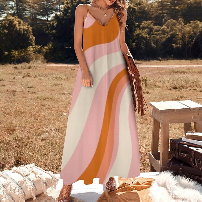 open lace back dress Blissful Satin Maxi Dress Orange main image 1