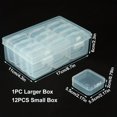 thumbnail image 2 of Bicuces 24 Pcs Bead Organizer Boxes Small Plastic Craft Storage Organizer Storage Cases Mini Clear Boxes Rectangular Containers with Hinged Lids for Beads Jewelry Rhinestones DIY Craft Nail, 2 of 5