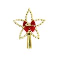 thumbnail image 1 of EeaseCA Star Topper Christmas Tree Decoration Treetop Bowknot Star Ornament (Golden), 1 of 7