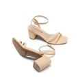 thumbnail image 3 of Sandalia DREAM PAIRS Tacones Gruesos con Tiras Nude 6 cm, 3 of 7