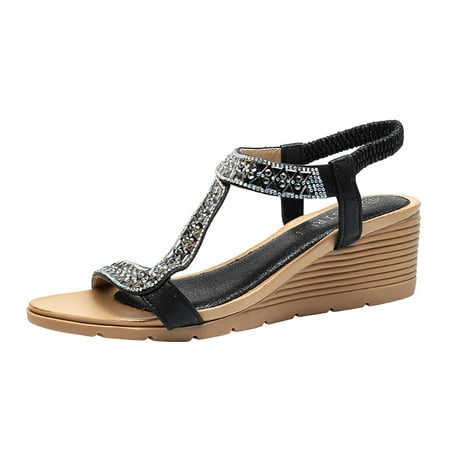 

Sngxgn Women s Hi-Lo High Heel Platform Pump SandalsToddler Slippers Girl Black 7.5