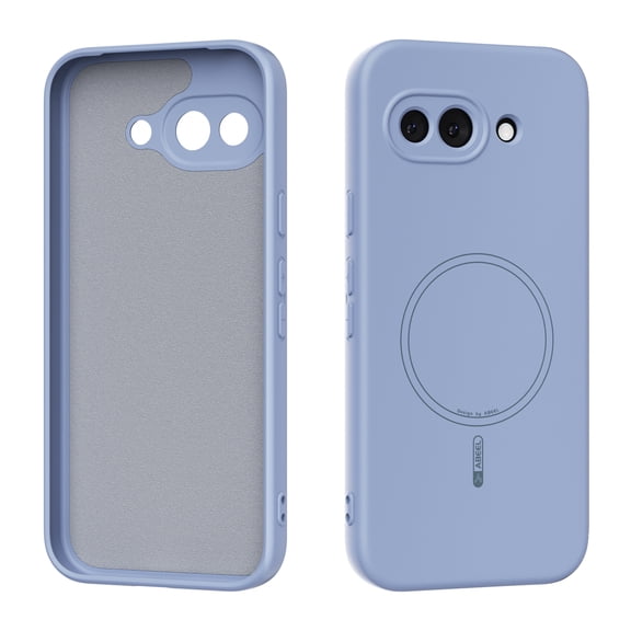ELEHOLD Magnetic Liquid Silicone Case for Google Pixel 10A, Anti-Scratch Shockproof Soft Non-Slip Anti-Fingerprint Cover Wireless Charging Compatible,Skyblue