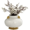 thumbnail image 5 of Studio 55D Empress 10 1/2" Wide White Ceramic Vase with Handles, 5 of 8