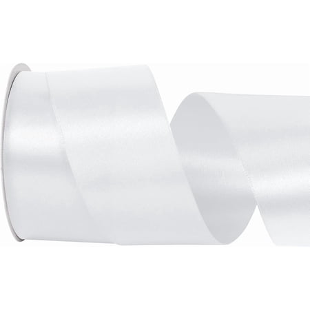 2 inch Wide 25 Yards Double Face White Satin Ribbon White Fabric Ribbon for Gift Wrapping Very Suitable for Weddings Decoration Bouquet Balloons Arts Craft Sewing Hair Bow 2 inch Wide 25 Yards Double Face White Satin Ribbon White Fabric Ribbon for Gift Wrapping Very Suitable for Weddings Decoration Bouquet Balloons Arts Craft Sewing Hair Bow