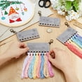 thumbnail image 3 of 4pcs Embroidery Thread Organizer 8 Holes Bobbin Winder Floss Keeper Embroidery Floss Organizer Knitting Thread Holder Wood Bobbins for Sewing Project Needlework Tool 5.5x4 Inch, 3 of 5