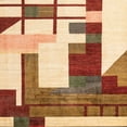 thumbnail image 1 of Ahgly Company Tapis d'Intérieur Lavable en Machine Carré Abstrait Jaune, 7 Pieds Carré, 1 of 7