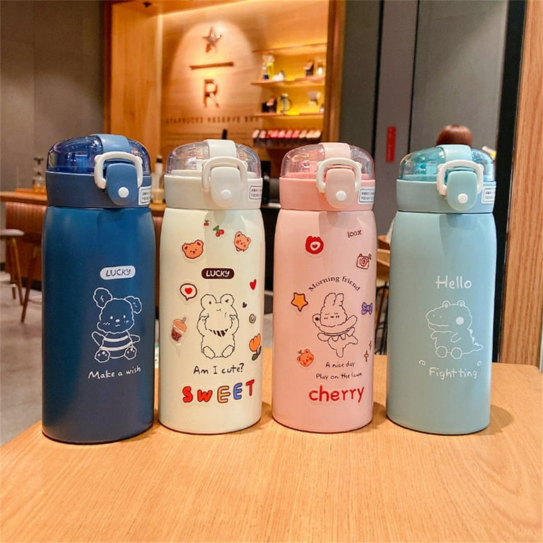 500ml Stainless Steel Water Bottle Gift Set With 3 Cups Vacuum