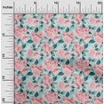 thumbnail image 1 of oneOone Silk Tabby Fabric Watercolor Leaves & Peony Floral Decor Fabric Printed BTY 42 Inch Wide, 1 of 4