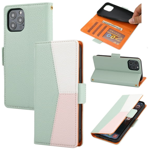 Allytech Compatible with iPhone 14 Pro Max Wallet Case for Women with Credit Card Holders, Designed Flip PU Leather Kickstand Shockproof Protective Cover for iPhone 14 Pro Max 6.7 inch 2022 - Green