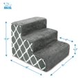 thumbnail image 5 of Best Pet Supplies Foam Pet Steps for Small Dogs and Cats, Portable Ramp Stairs for Couch, Sofa, and High Bed Climbing, Non-Slip Balanced Indoor Step Support, Paw Safe - Gray Lattice P, 5 of 5