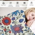 thumbnail image 3 of YANMS Oriental Throw Blanket Floral Pattern Rococo Design – Warm Comfy, Super Soft &amp; Plush Throw for Bed, Couch, Sofa – Cozy Fuzzy Blankets for Women, Men, 3 of 6