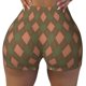 thumbnail image 2 of Fotbe Green and Squares Shorts Sin Costuras – Shorts Deportivos de Cintura Alta para Mujer, Elásticos para Gimnasio, Yoga, Running o Ciclismo-Large, 2 of 8