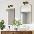 thumbnail image 4 of LNC 2-Light Bronze and Brown Wood Farmhouse Bathroom Vanity Light,13.8"L x 5.5"D x 5"H, 4 of 10