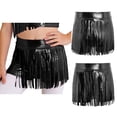 thumbnail image 3 of iiniim Girls Metallic Tassels Latin Dance Shorts Jazz Cha-cha Disco Party Performance Dancewear Black 6, 3 of 7