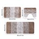 thumbnail image 3 of Juego de 4 Alfombras de Baño con Funda En Forma de U para La Tapa Del Inodoro - Alfombras de Baño de Felpa de Microfibra Absorbente y Antideslizante, Lavables a Máquina En Gris, Marrón y Azul - 40X80, 3 of 7