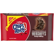 CHIPS AHOY! Chewy Chocolatey Hershey's Fudge Filled Soft Chocolate Chip Cookies, Family Size, 14.85 oz
