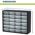 thumbnail image 3 of Akro-Mils 10124 24-Drawer Plastic Drawer Storage Cabinet for Garage Organization, Bead Organizer, Lego Storage, Teacher Toolbox, Makeup Organizer, and More, 20-Inch W x 6-Inch D x 16-Inch H, White, 3 of 8