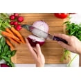 thumbnail image 5 of GINSU KIS-PU-DS-014-2 Kiso Dishwasher Safe Purple 14 Piece Knife Set With Natural Block, 9" W x 15" H x 5" D, 5 of 7