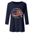 thumbnail image 4 of ibiyuan America 250 Shirt T Shirts for Women Trendy Round Neck 250th Anniversary Usa Casual Short Sleeve Independence Day Funny Shirts Womens Tops Casual, 4 of 4