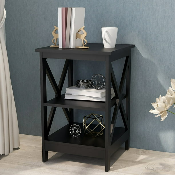 Robot Gxg Side Table For Bedroom End With Storage Shelf Nightstand Narrow 3 Tier Robot Gxg Side Table For Bedroom End, Thin Side Table With Storage