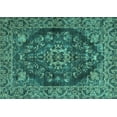thumbnail image 1 of Ahgly Company Indoor Rectangle Persian Turquoise Blue Traditional Area Rugs, 5' x 7', 1 of 4