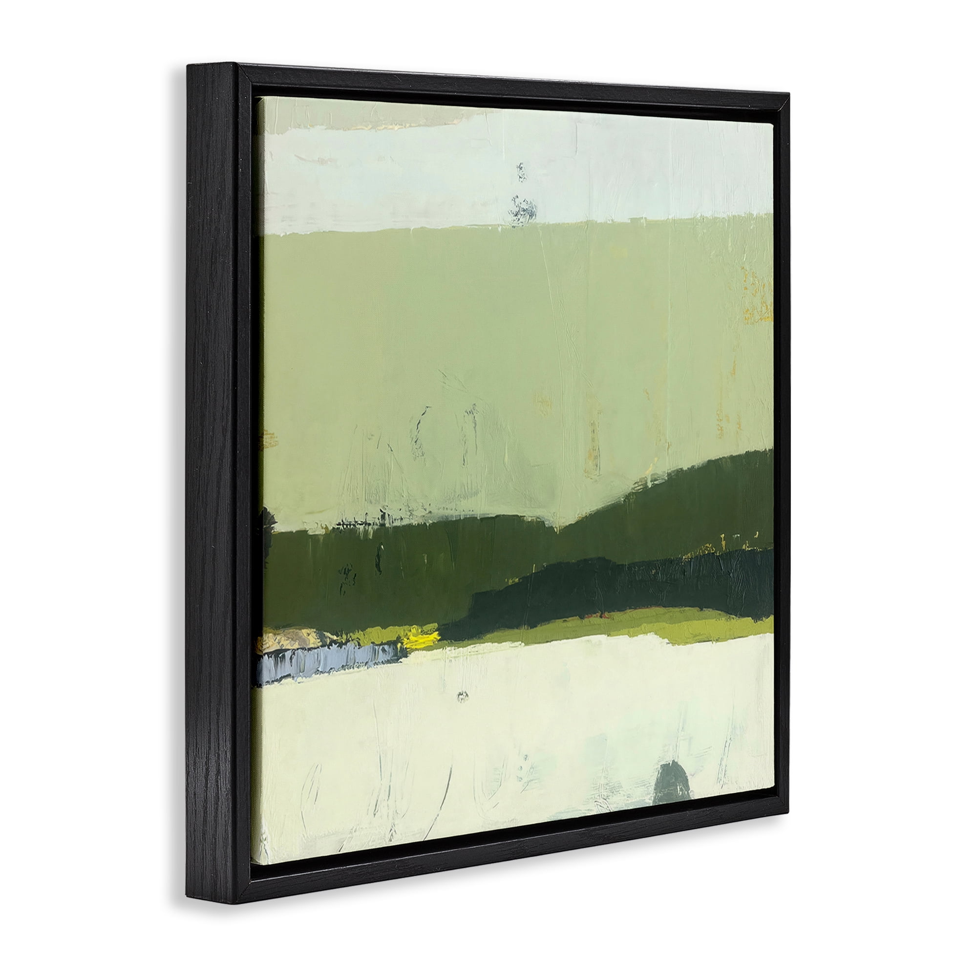 Stupell Industries Bloom Serene Layered Landscape Black Framed Floater Canvas Wall Art, design by Julia Foug