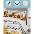 thumbnail image 4 of Quilts Twin Size, Sunflower Gray Check Soft Comforter Bedding Set for Bed, Farmhouse Flowers Butterfly Lightweight Quilted Bedspread with Pillow Cover(2 Pieces) for All Season, 68x86 Inch, 4 of 6