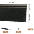 thumbnail image 2 of Uxcell Door Brush Sweeps, H-shape Aluminum Alloy Holder Door Sweep for Bottom of Door Seal Brown 2.36" x 47.24", 2 of 7