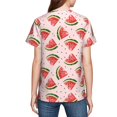 thumbnail image 7 of Wukai Hand Drawn Watermelon Youth Unisex Short Sleeve T-Shirt for Boys, Girls, Teens, and Kids-X-Small, 7 of 7