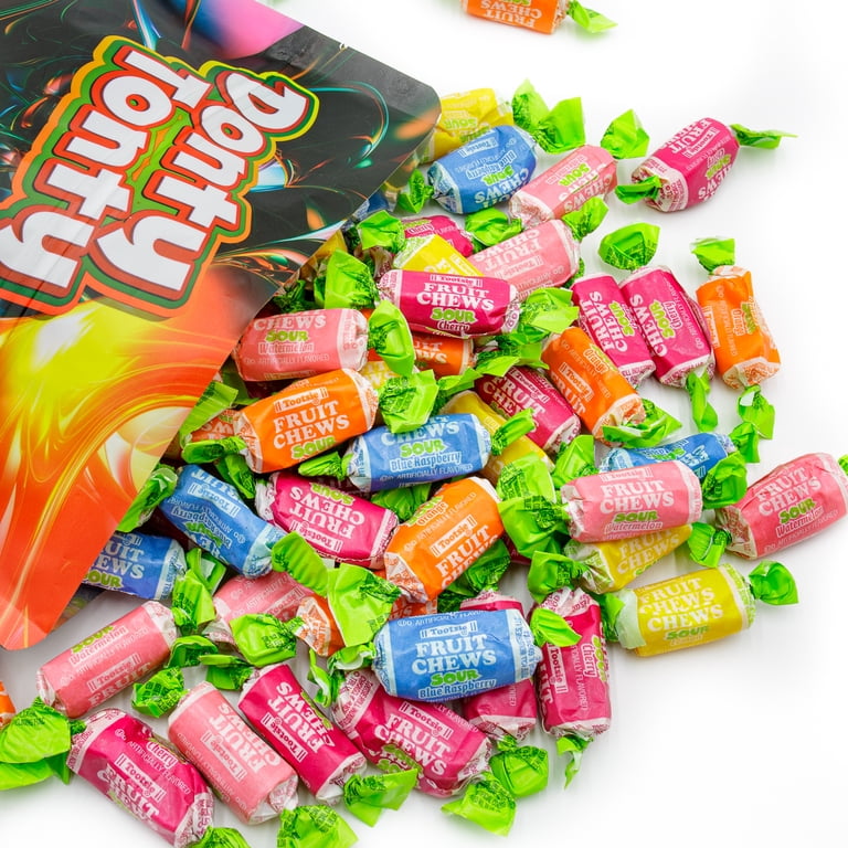 TOOTSIE FRUIT CHEWS Sour Taffy 1 lb – Taffy Bulk Bag, Fruity Soft