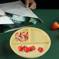 thumbnail image 2 of Divided Plates, 3 Compartment Reusable Lightweight for Dinner Training Kids yellow, 2 of 9