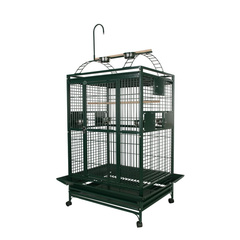 A&E Cage 8003628 Green Play Top Bird Cage with 1 A&E Cage 8003628 Green Play Top Bird Cage with 1