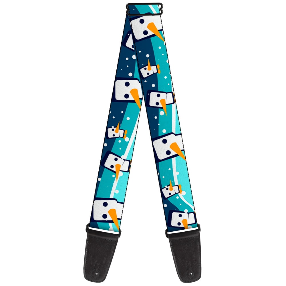 Buckle-Down Guitar Strap, Block Penguins Navy, 2 Inches Wide