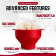 thumbnail image 5 of Silicone Microwave Popcorn Popper BPA  Collapsible Popcorn Bowl Microwavable Pop Corn Maker with Lid Dishwasher Safe, 5 of 10