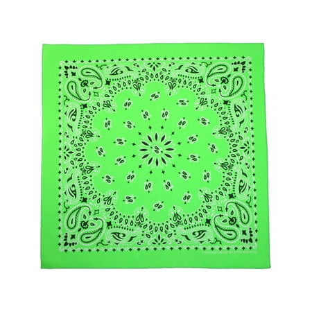 - Cotton Neon Paisley Bandanas