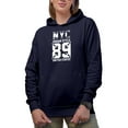 thumbnail image 2 of NYC Urban Style 89 United States - City Typography, Navy Blue Hooded Sweatshirt or Hoodie, 3XL, 2 of 5