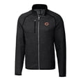 thumbnail image 2 of Men's Cutter & Buck  Heather Charcoal Chicago Bears Big & Tall Mainsail Sweater-Knit Full-Zip Jacket, 2 of 3