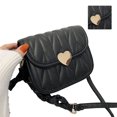 thumbnail image 4 of Bolso de hombro individual a la moda para mujer, elegante, fácil de combinar, compacto, para ir de compras, color negro, tamaño libre, 4 of 14