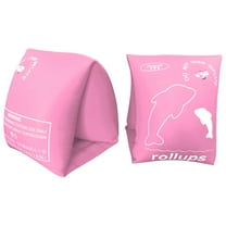 ETHZZLE Inflatable Pink Swimming Sleeves for Kids LearntoSwim Aid Comfortable PVC Arm Bands 2pcs Size L