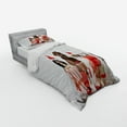 thumbnail image 3 of Ambesonne Christmas Bedding Set 4 Pcs, Funny Pets Gifts Photo, Queen, White Brown and Red, 3 of 3