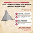 thumbnail image 3 of Tin Funnel Hat Halloween Costume Accessory Thick Silver Plastic Funnel Helmet, 3 of 6