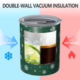 thumbnail image 2 of 12oz Coffee Tumblers Green Christmas Snowflake Pattern Stainless Steel Vacuum Insulated Travel Tumbler Coffee Cups Mug with Lid and Straw with Cleaning Brush for Cold & Hot Drinks, 2 of 5