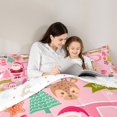 thumbnail image 5 of Castle Fairy Letter Monogrammed P 3 Pieces Queen Comforter Set for Preppy Child,Christmas Santa Claus Deer Ultra Soft Bedding Sets,Happy New Year Bedding Comforter Set Breathable, 5 of 8