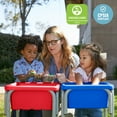 thumbnail image 6 of ECR4Kids 2-Station Sand and Water Adjustable Height Table, Sensory Bins, Blue/Red, 6 of 9