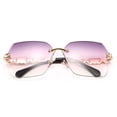 thumbnail image 3 of Gafas de Sol FEISEDY Clásicas Sin Montura B2567 con Montura de Metal para Mujer, 3 of 8